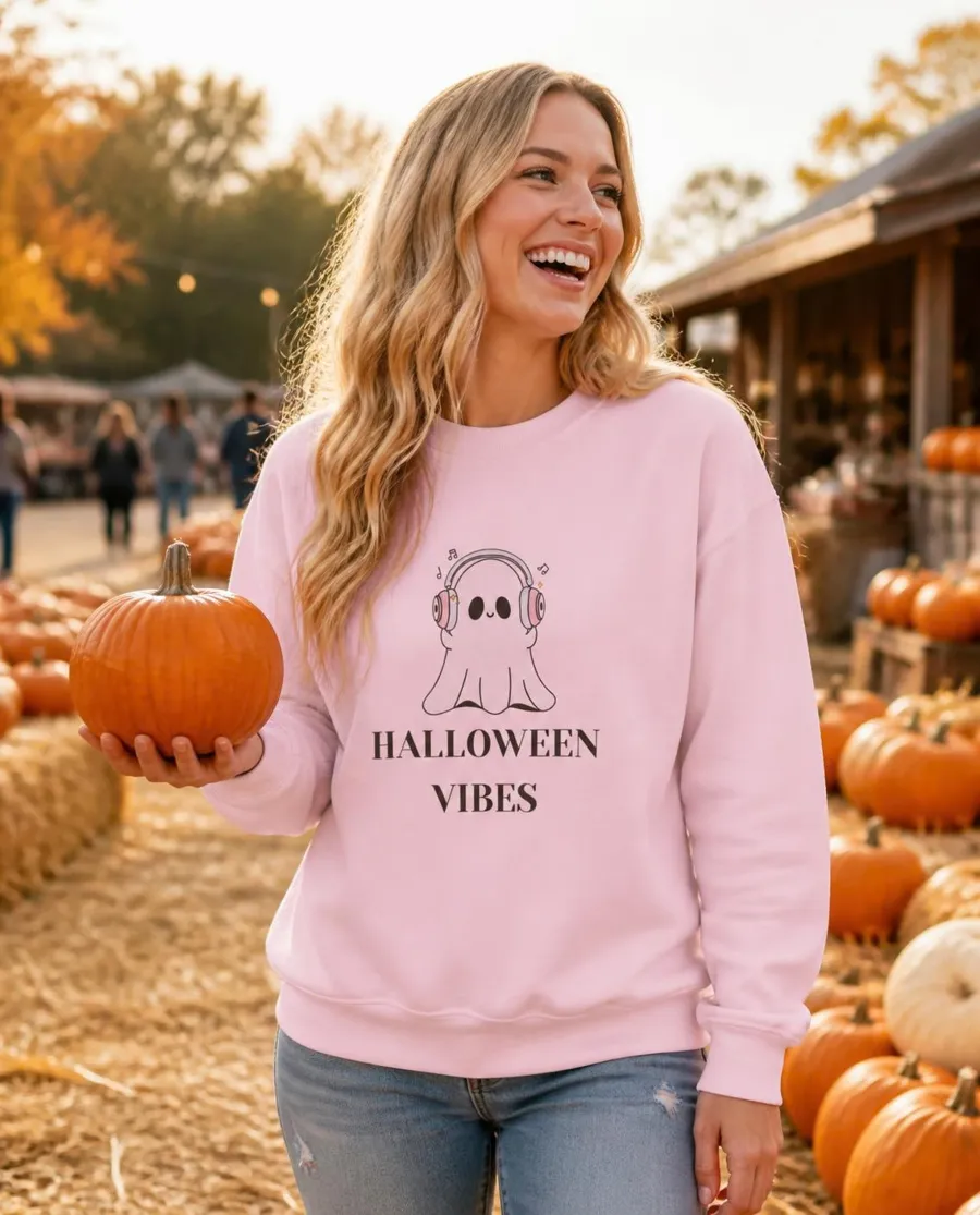 Halloween Vibes crewneck sweatshirt