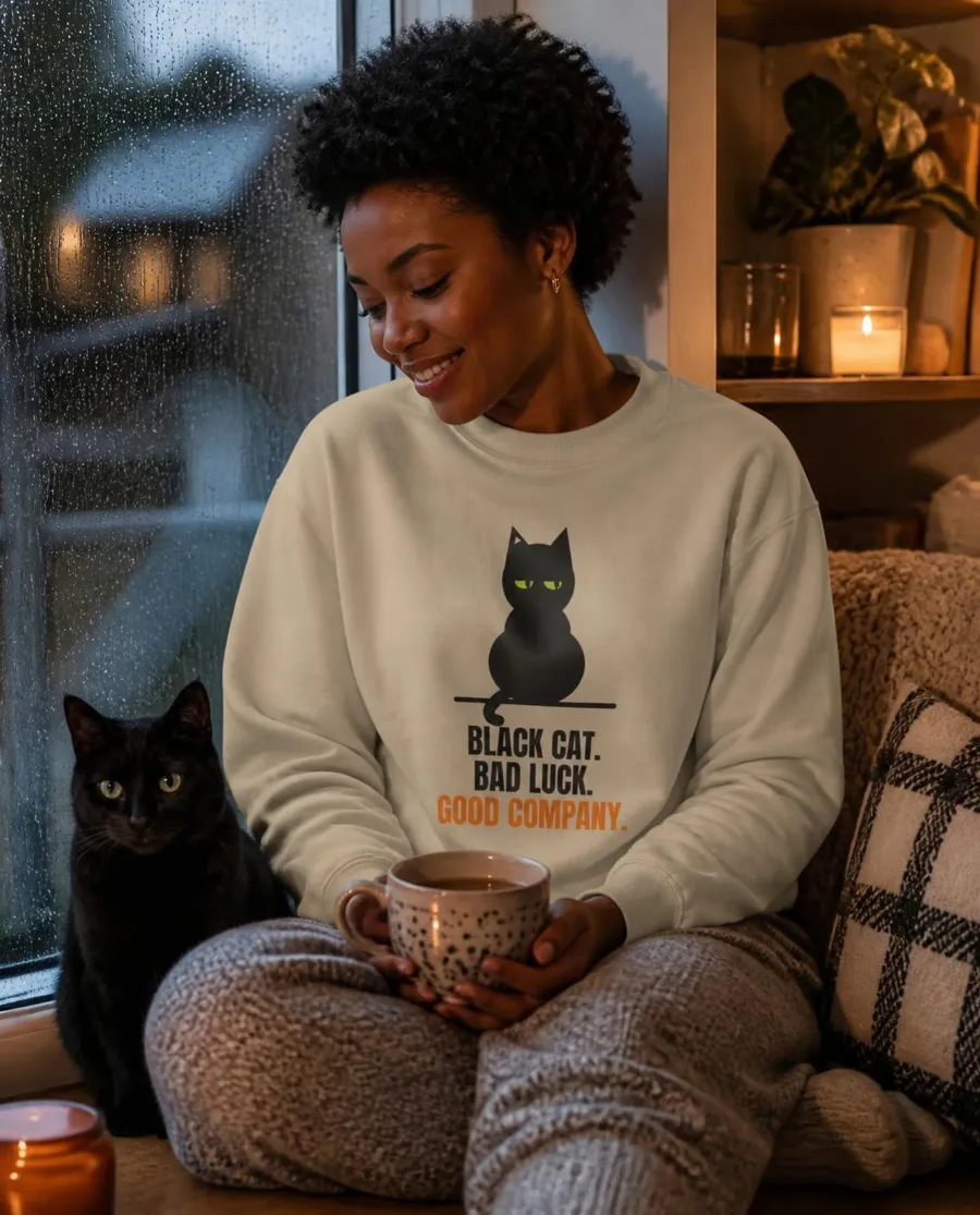 Black Cat crewneck sweatshirt