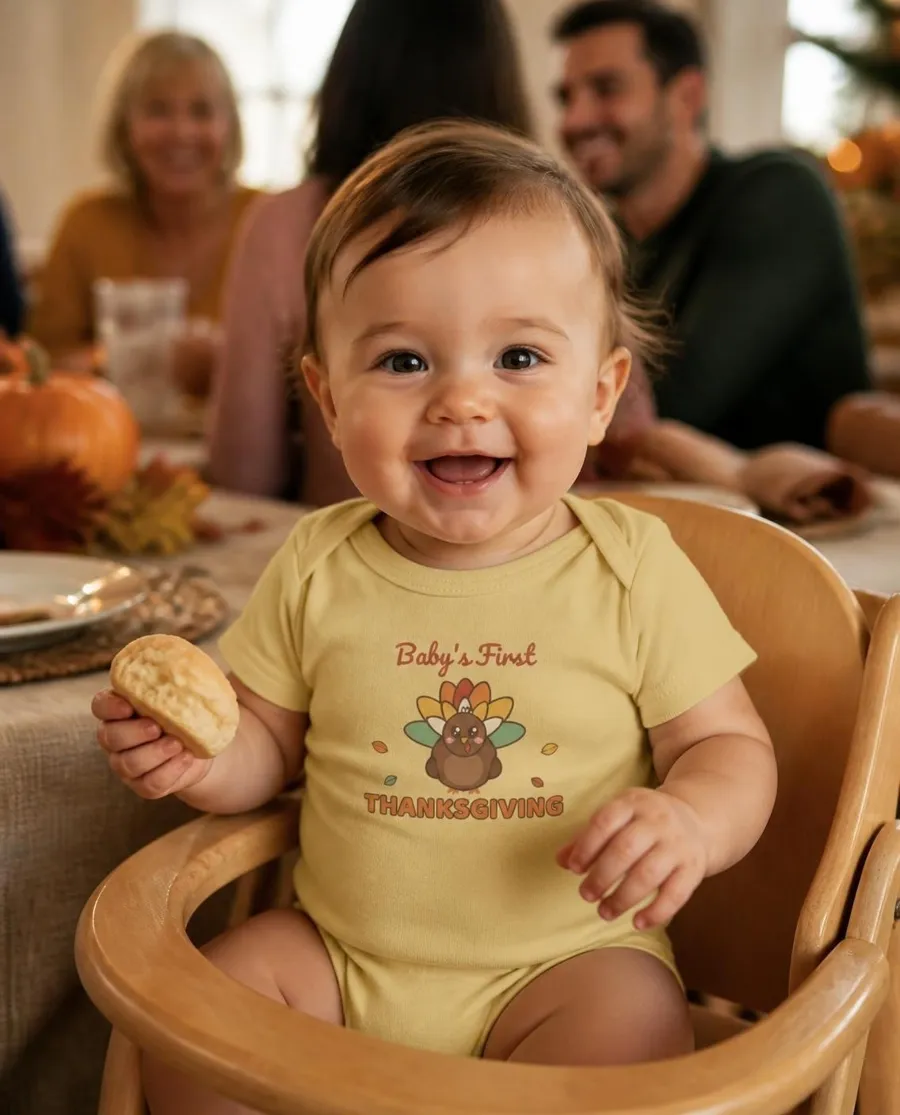 Baby's First Thanksgiving baby bodysuit