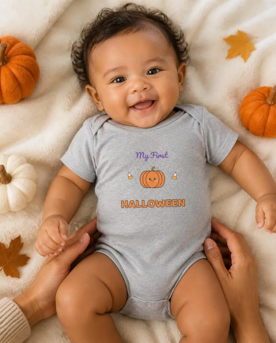 My First Halloween Bat baby bodysuit