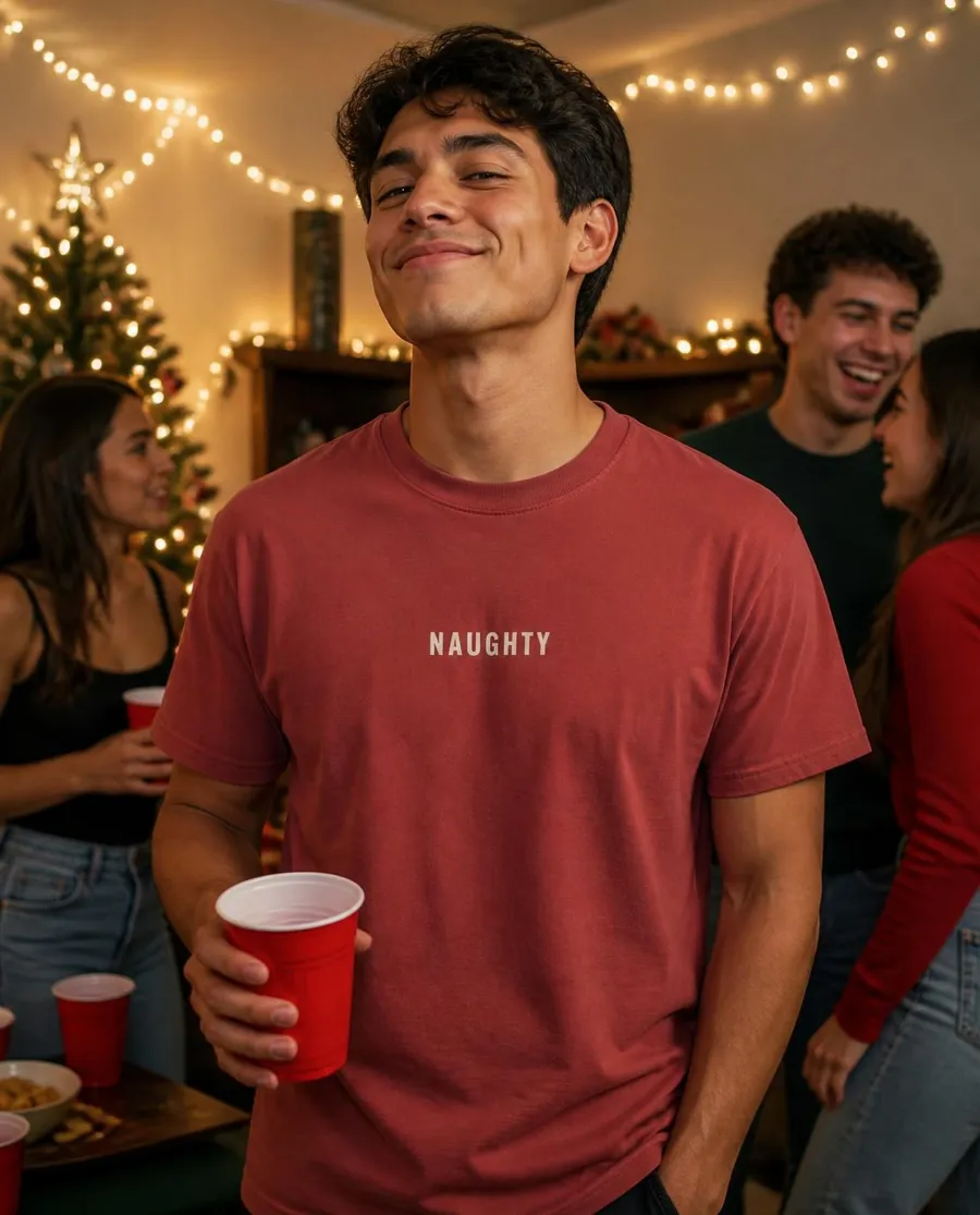 Naughty comfort colors tee