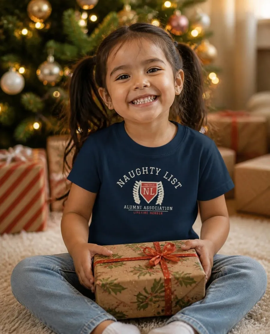 Naughty List Alumni toddler tee