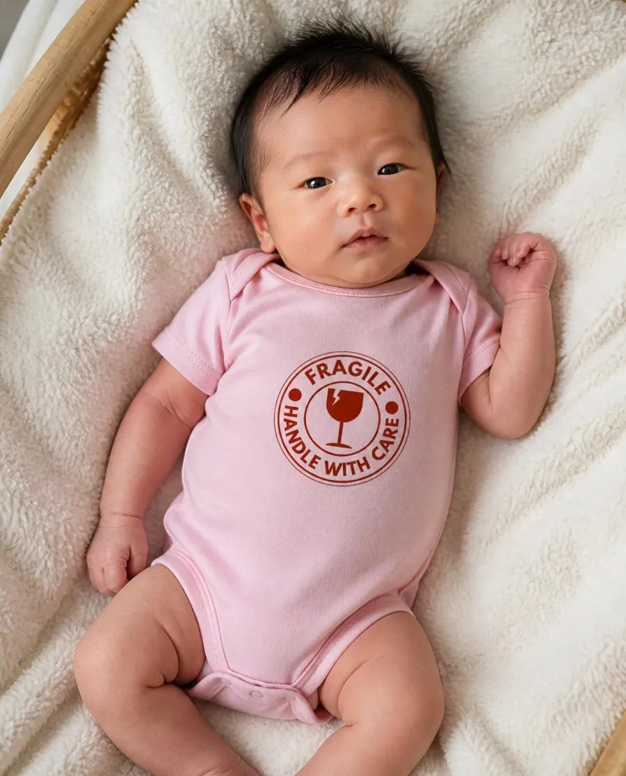 Fragile Handle with Care baby bodysuit