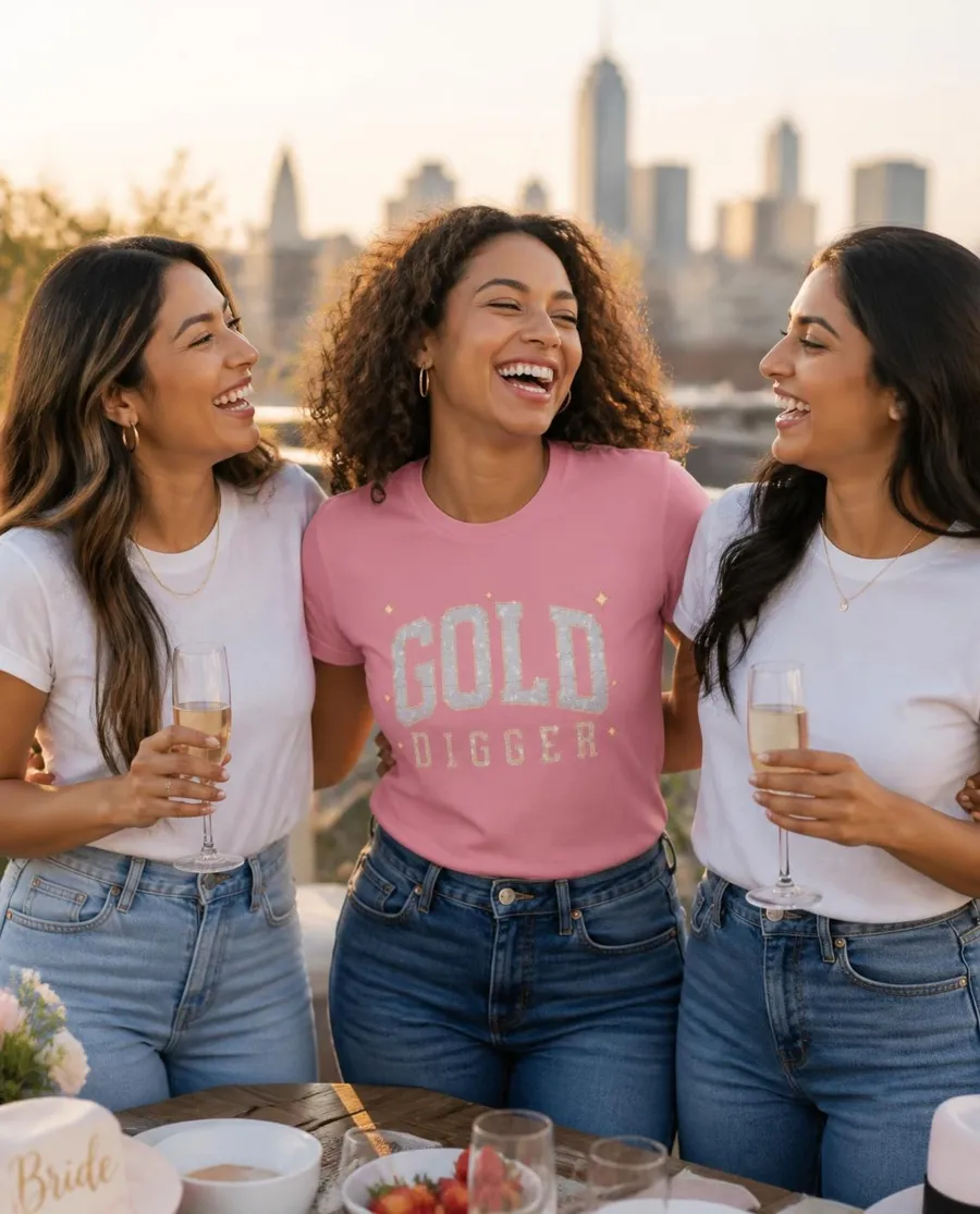 Gold Digger, Rhinestone Varsity tee