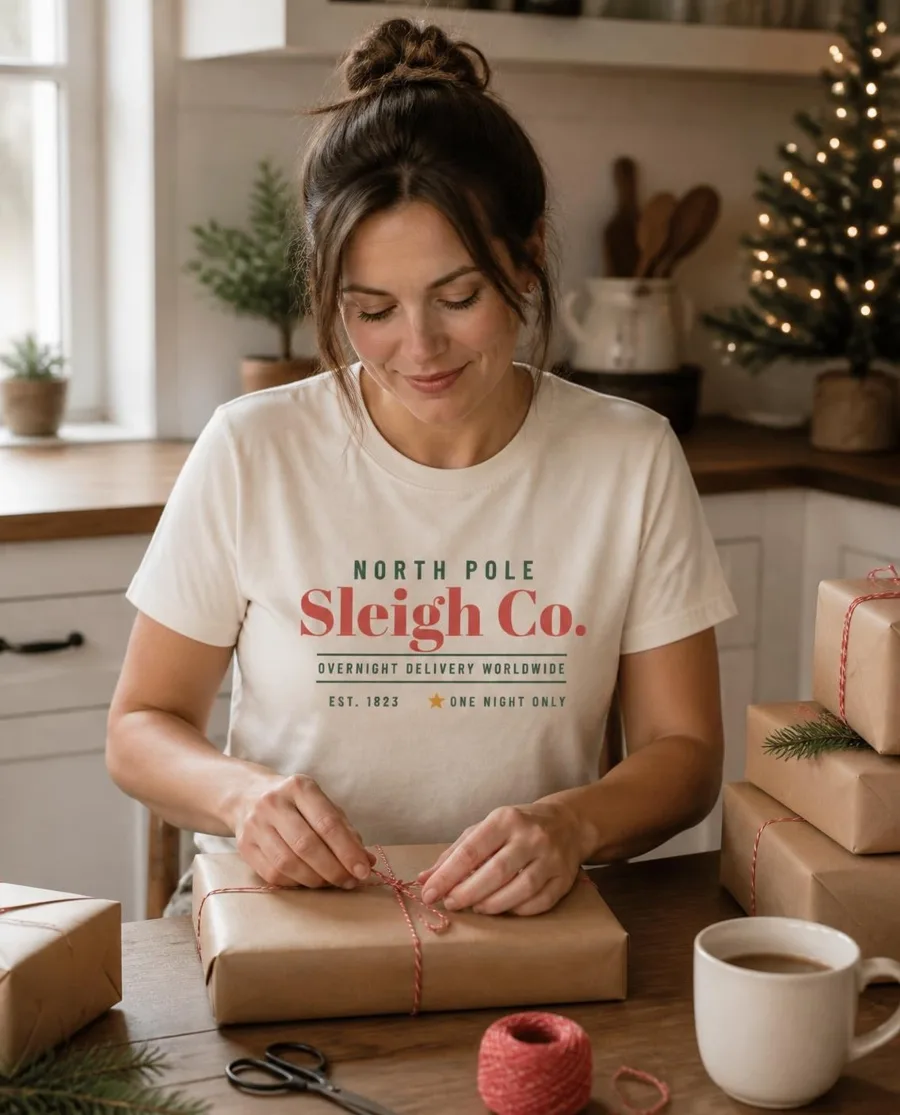 North Pole Sleigh Co. tee