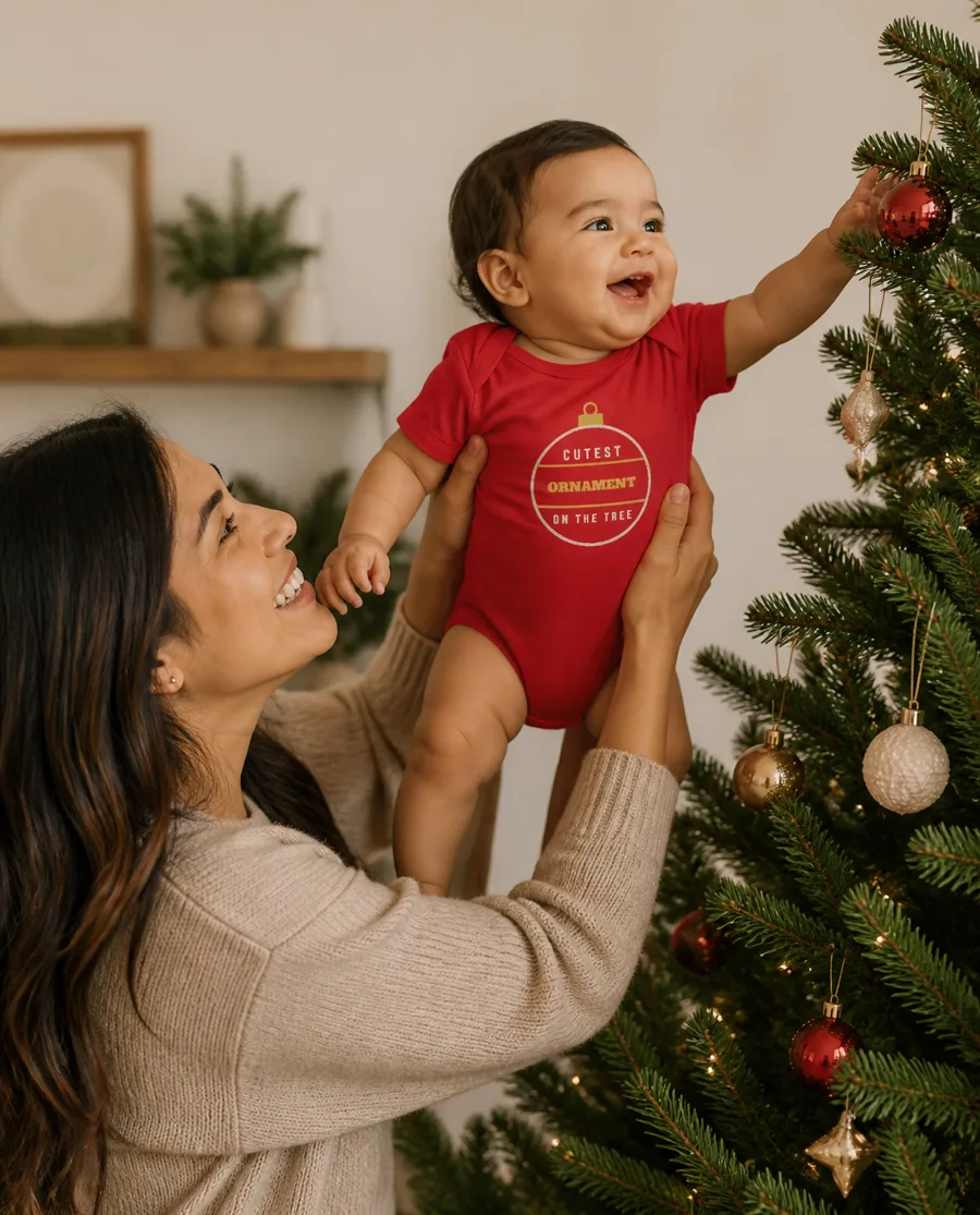 Cutest Ornament on the Tree baby bodysuit