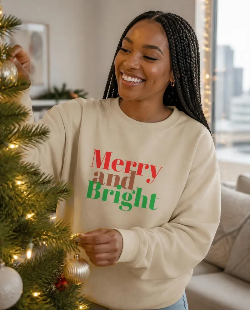 Merry and Bright crewneck sweatshirt