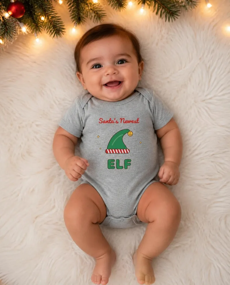 Santa's Newest Elf baby bodysuit