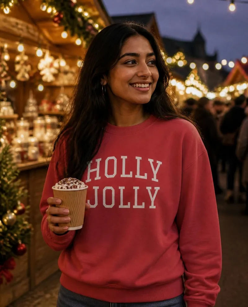Holly Jolly comfort colors crewneck