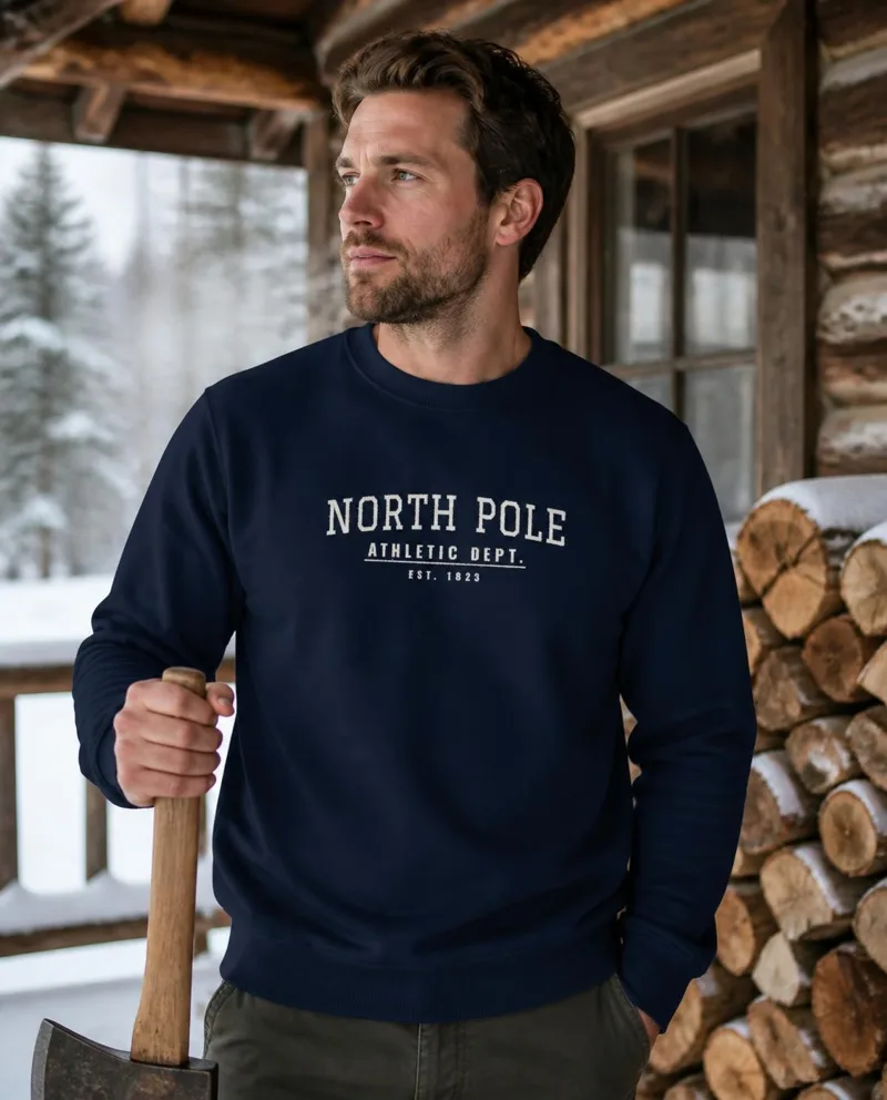North Pole Athletic Dept comfort colors crewneck