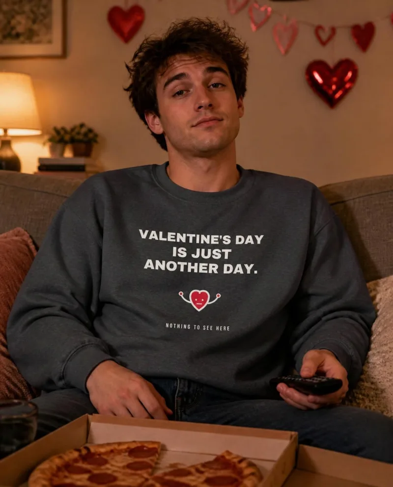Valentine's Day Is Just Another Day crewneck sweatshirt