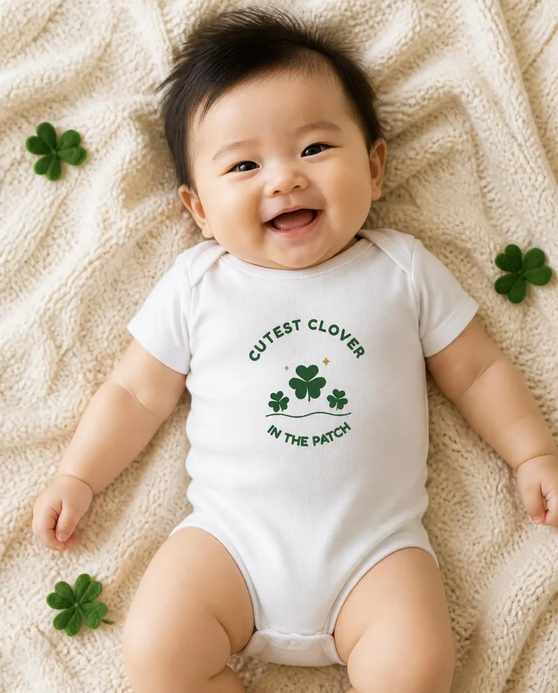 Cutest Clover in the Patch baby bodysuit