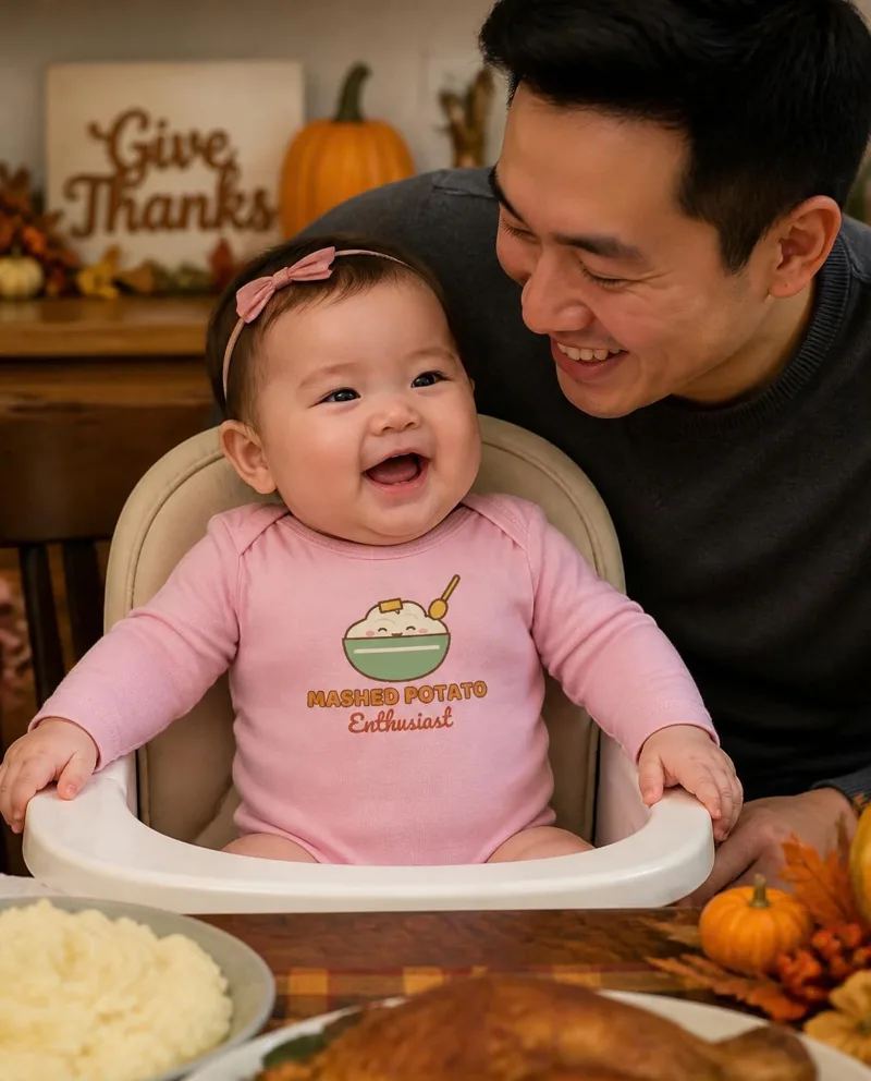 Mashed Potato Enthusiast long sleeve bodysuit
