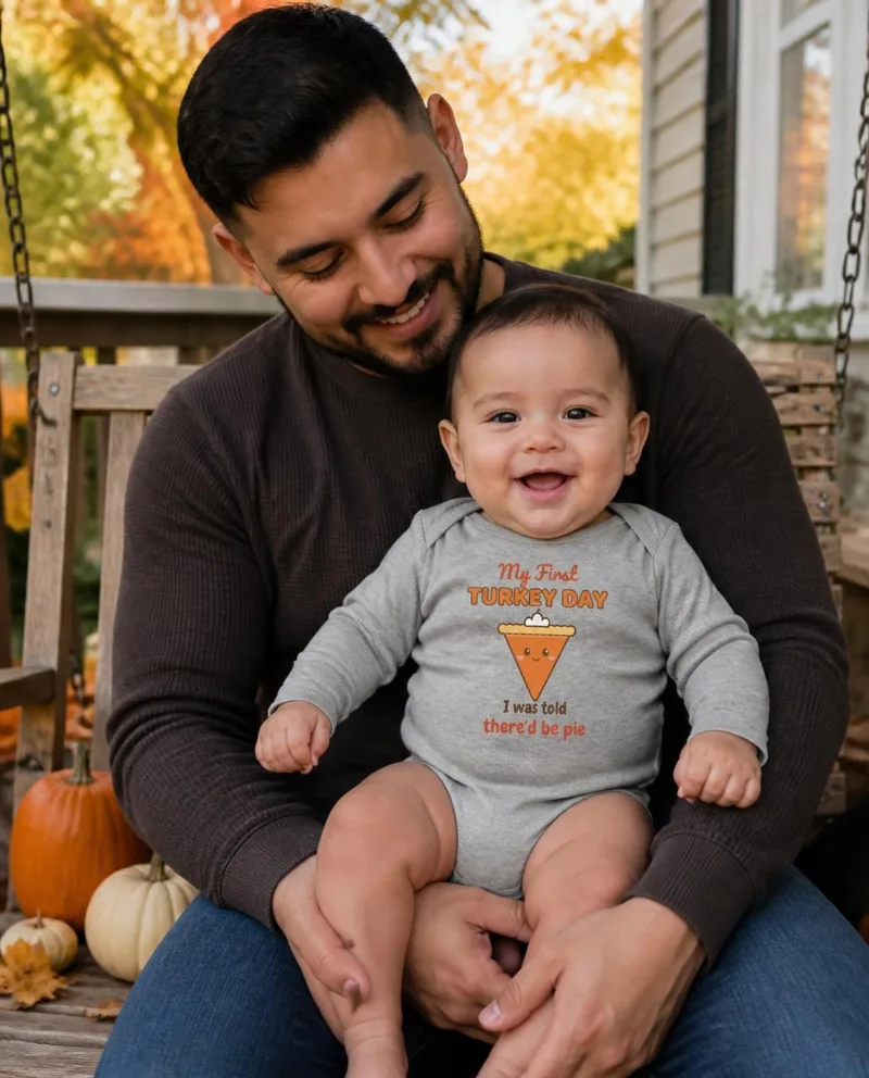 My First Turkey Day long sleeve bodysuit