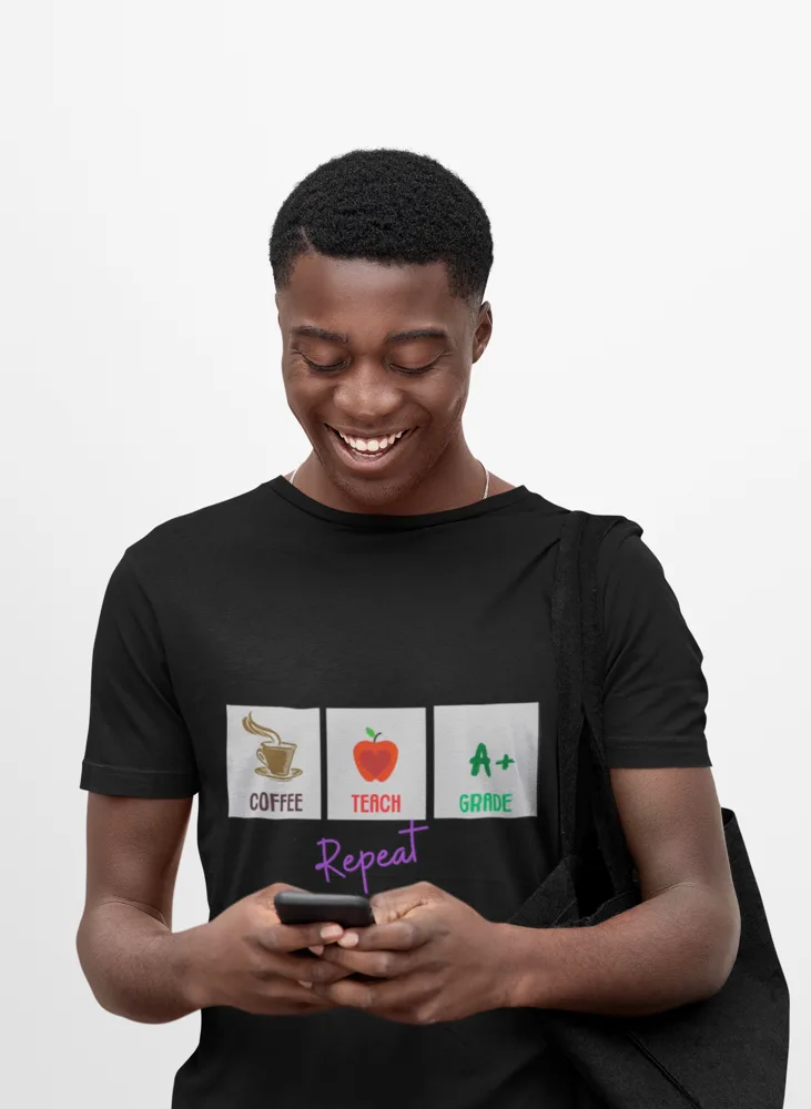 Coffee Teach Grade Repeat tee