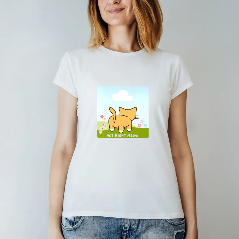 Not Right Meow women's tee