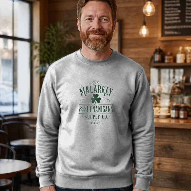 Malarkey and Shenanigans Supply Co crewneck sweatshirt