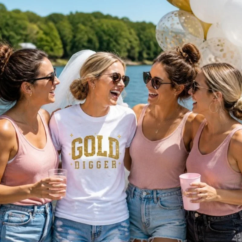 Gold Digger, Rhinestone Varsity tee