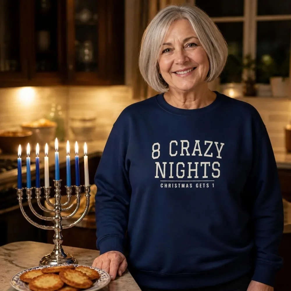 Hanukkah shirt being worn