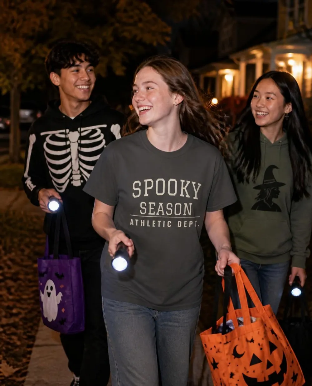 Halloween shirt being worn